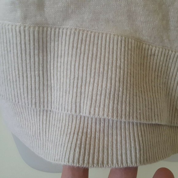 Vintage J Jill Tunic Sweater Size PXS Cotton Blend Tan Beige Tunic Layered Hem - Picture 2 of 8